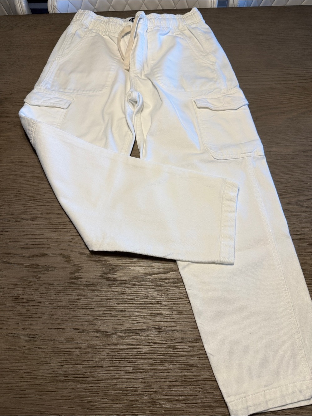 GAP White Easy Jean Cargo Joggers